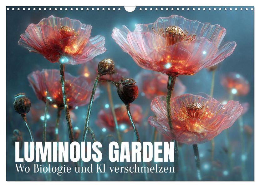 Luminous Garden. Wo Biologie und KI verschmelzen (Wandkalender 2027 DIN A3 quer) CALVENDO Monatskalender