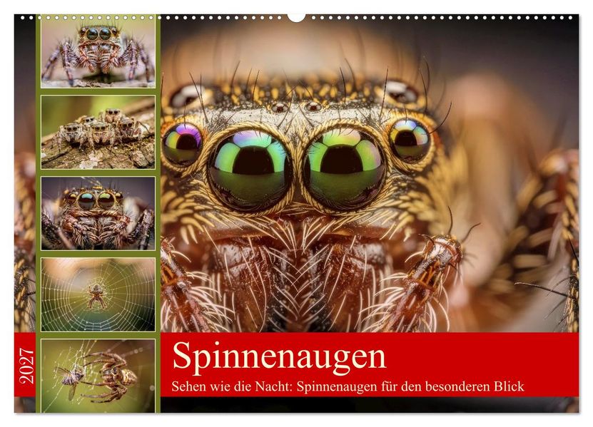Spinnenaugen (Wandkalender 2027 DIN A2 quer) CALVENDO Monatskalender