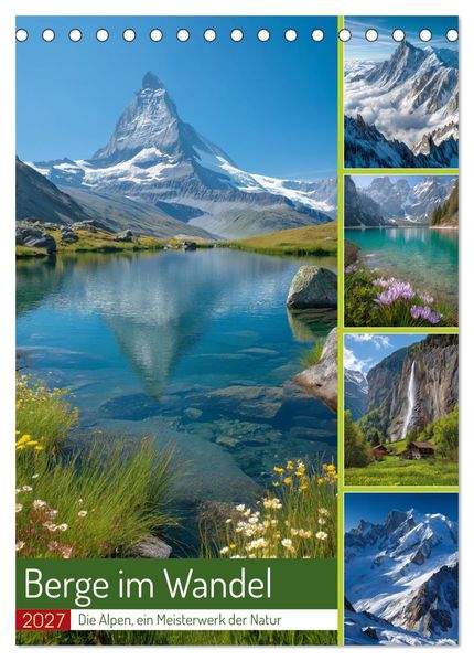 Berge im Wandel (Tischkalender 2027 DIN A5 hoch) CALVENDO Monatskalender