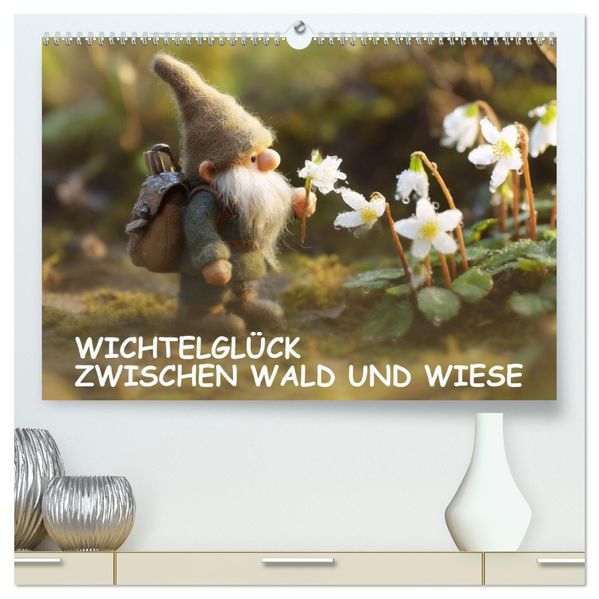 Wichtelglück zwischen Wald und Wiese (hochwertiger Premium Wandkalender 2027 DIN A2 quer) Kunstdruck in Hochglanz