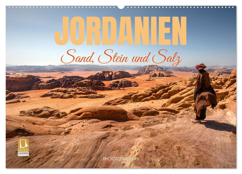 Jordanien Sand Stein und Salz (Wandkalender 2027 DIN A2 quer) CALVENDO Monatskalender