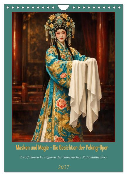 Masken und Magie - Die Gesichter der Peking-Oper (Wandkalender 2027 DIN A4 hoch) CALVENDO Monatskalender