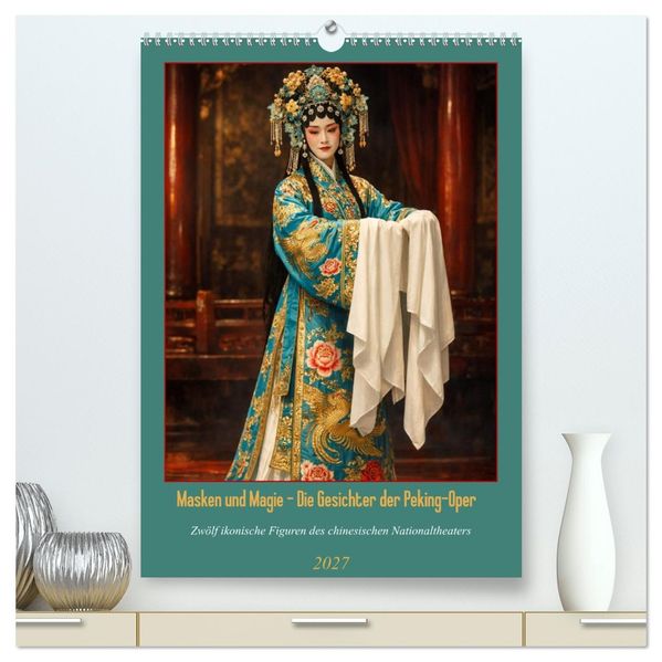 Masken und Magie - Die Gesichter der Peking-Oper (hochwertiger Premium Wandkalender 2027 DIN A2 hoch) Kunstdruck in Hochglanz