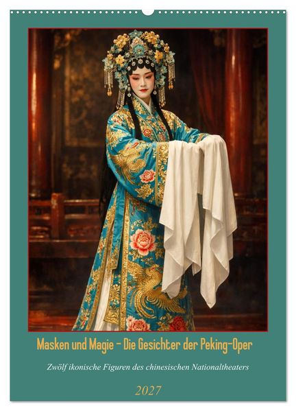 Masken und Magie - Die Gesichter der Peking-Oper (Wandkalender 2027 DIN A2 hoch) CALVENDO Monatskalender