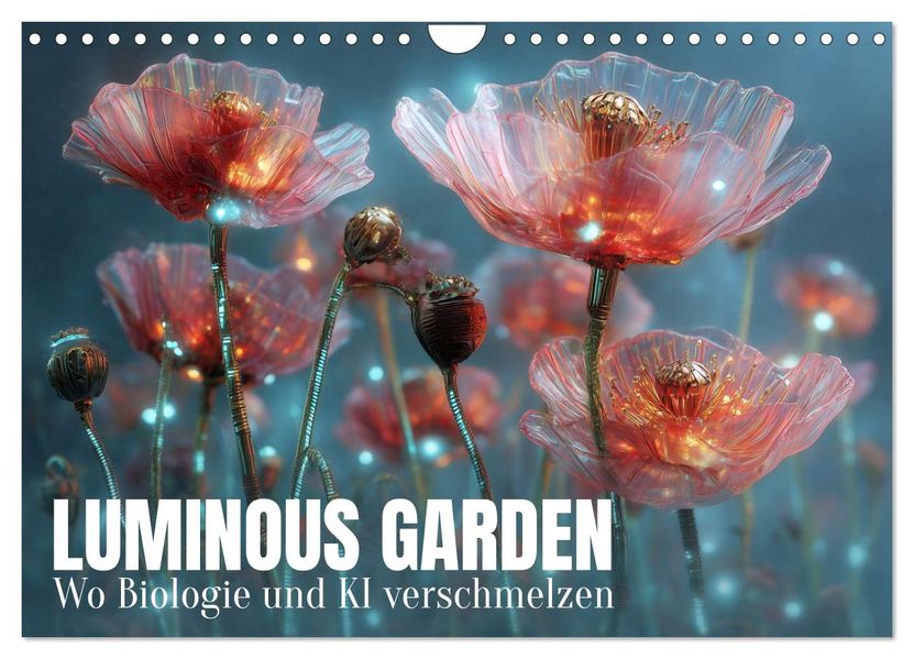 Luminous Garden. Wo Biologie und KI verschmelzen (Wandkalender 2027 DIN A4 quer) CALVENDO Monatskalender