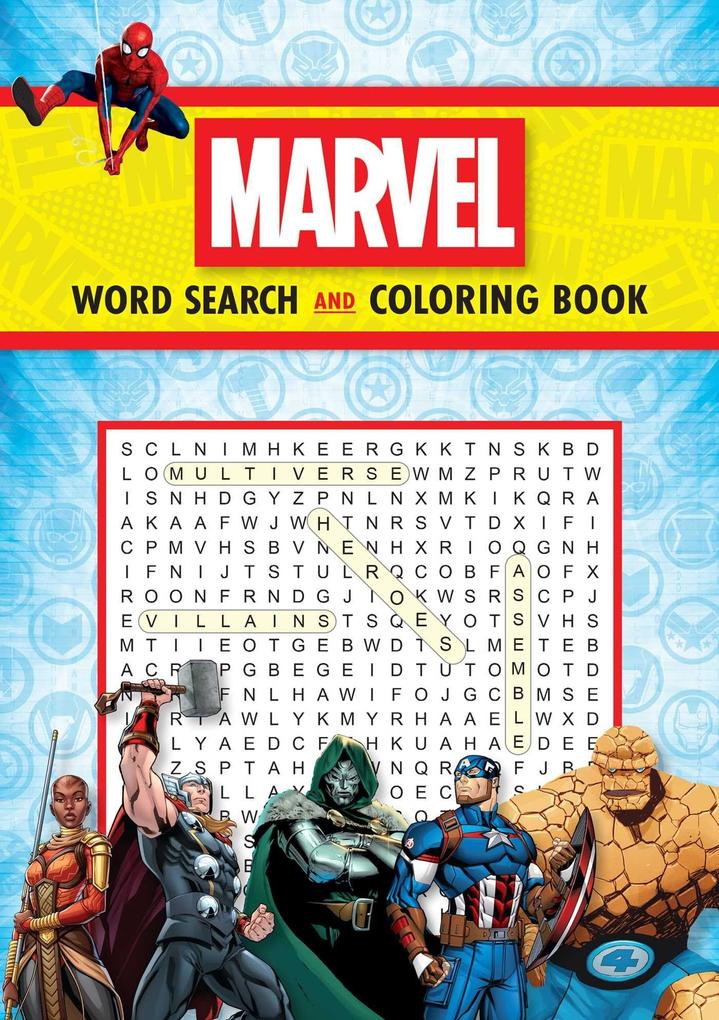 Marvel Word Search and Coloring Book