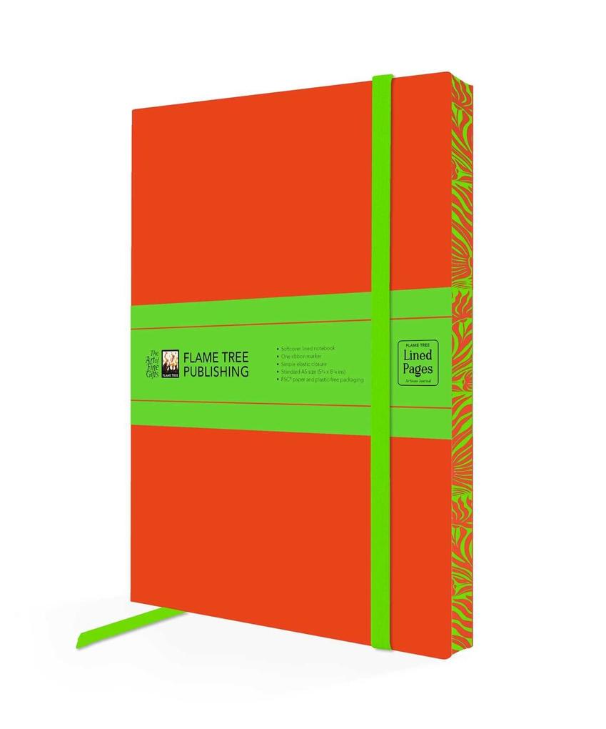 Orange & Lime Green Artisan Paperback Notebook