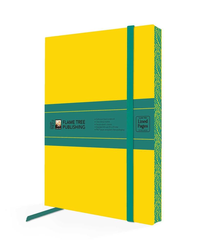 Yellow & Dark Teal Artisan Paperback Notebook