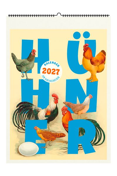 Hühner. Wandkalender 2027