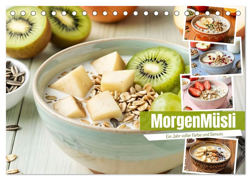 MorgenMüsli - Ein Jahr voller Farbe und Genuss (Tischkalender 2027 DIN A5 quer) CALVENDO Monatskalender