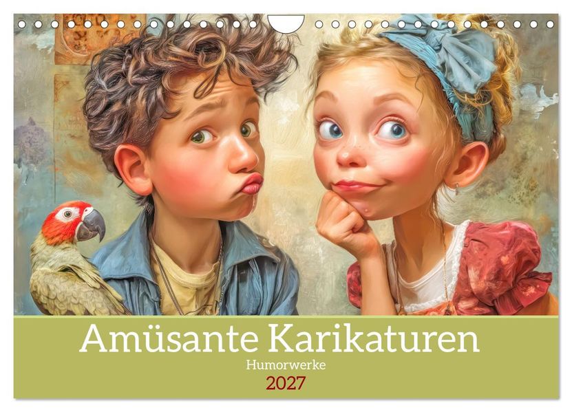 Amüsante Karikaturen - Humorwerke (Wandkalender 2027 DIN A4 quer) CALVENDO Monatskalender