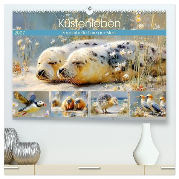 Küstenleben. Zauberhafte Tiere am Meer (hochwertiger Premium Wandkalender 2027 DIN A2 quer) Kunstdruck in Hochglanz