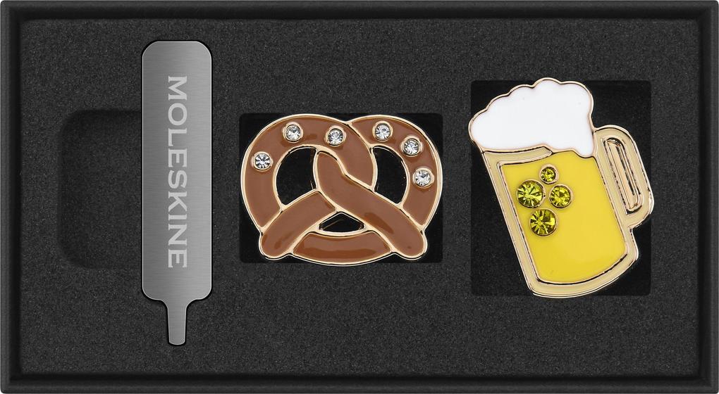 Moleskine Country Pins Deutschland (2er-Set) Brezel+ Bier