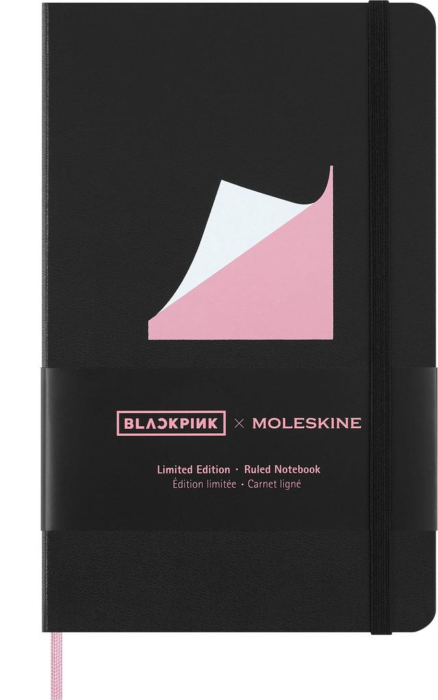 Moleskine X Blackpink Notizbuch L/A5 liniert fester Einband Schwarz