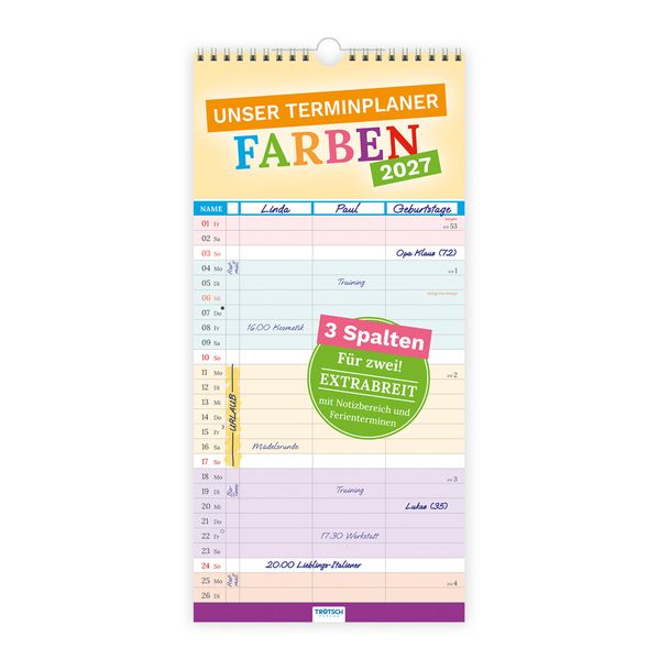 TRÖTSCH - Unser Terminplaner Farben 2027