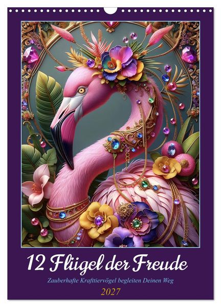 12 Flügel der Freude (Wandkalender 2027 DIN A3 hoch) CALVENDO Monatskalender