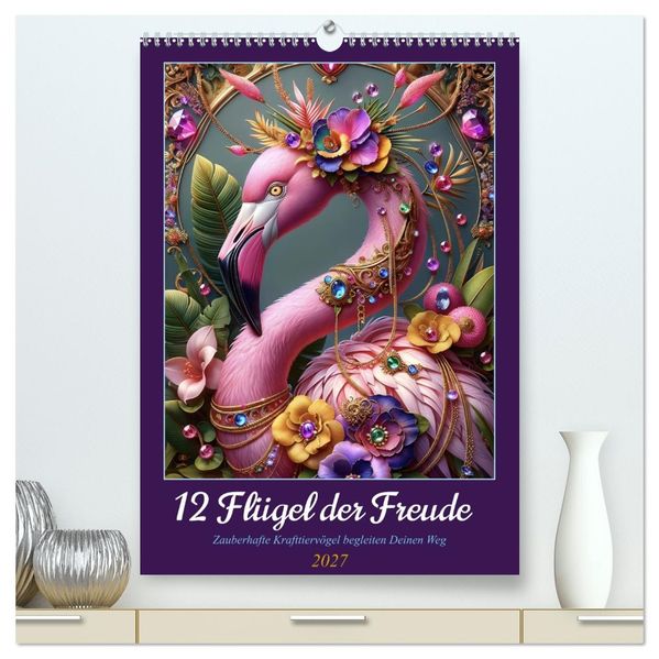 12 Flügel der Freude (hochwertiger Premium Wandkalender 2027 DIN A2 hoch) Kunstdruck in Hochglanz
