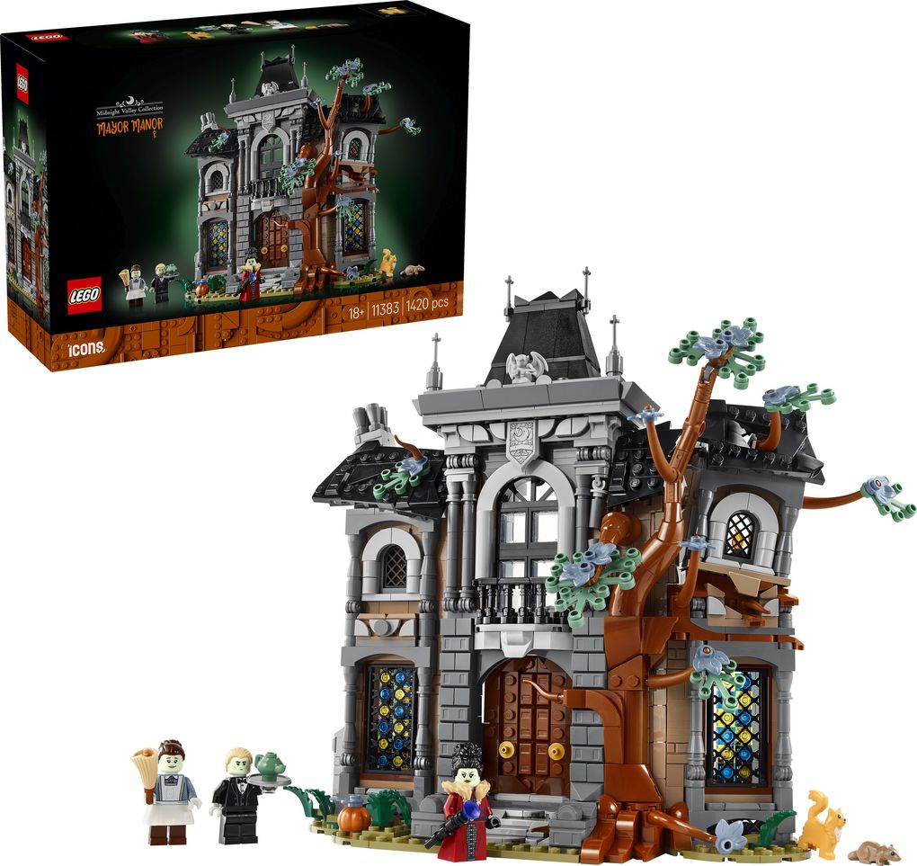 LEGO® ICONS™ 6588535 Bürgermeistervilla  Deko fürs Wohnzimmer oder Büro  3 Minifiguren, die im Dunkeln leuchten  cooles Geschenk