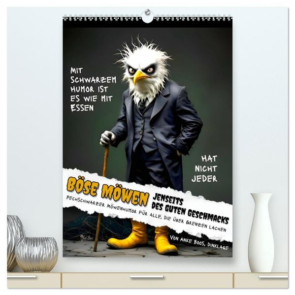Böse Möwen - Jenseits des guten Geschmacks (hochwertiger Premium Wandkalender 2027 DIN A2 hoch) Kunstdruck in Hochglanz