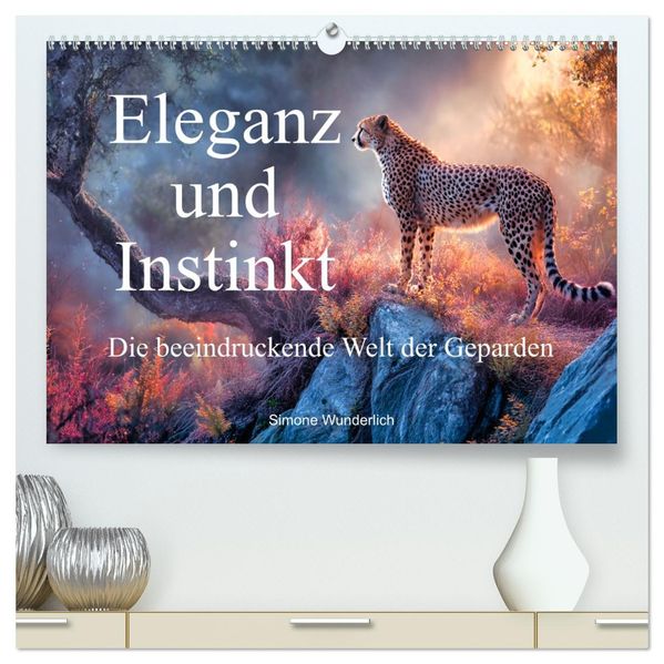 Eleganz und Instinkt - die beeindruckende Welt der Geparden (hochwertiger Premium Wandkalender 2027 DIN A2 quer) Kunstdruck in Hochglanz