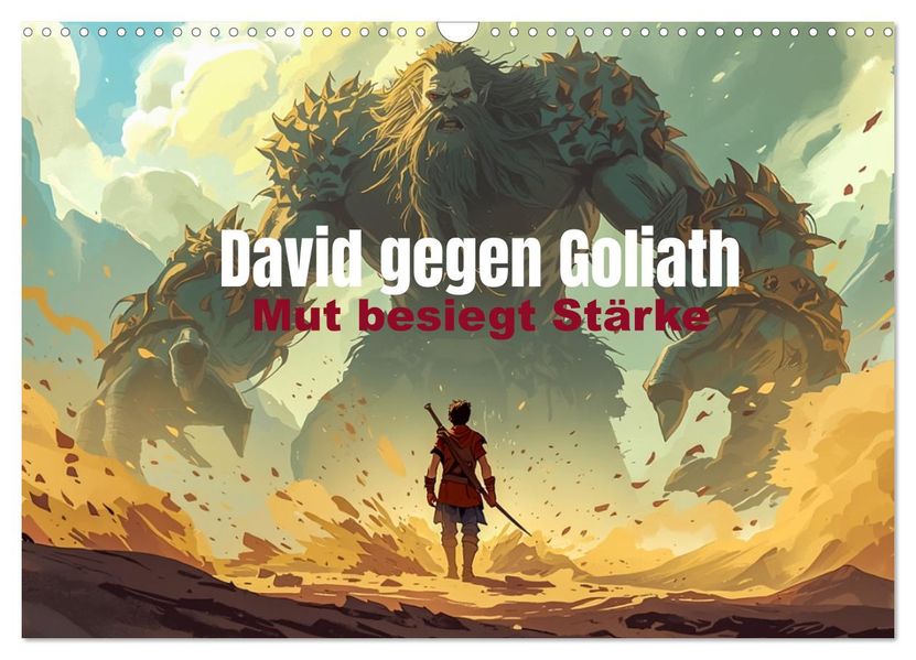 David gegen Goliath - Mut besiegt Stärke (Wandkalender 2027 DIN A3 quer) CALVENDO Monatskalender