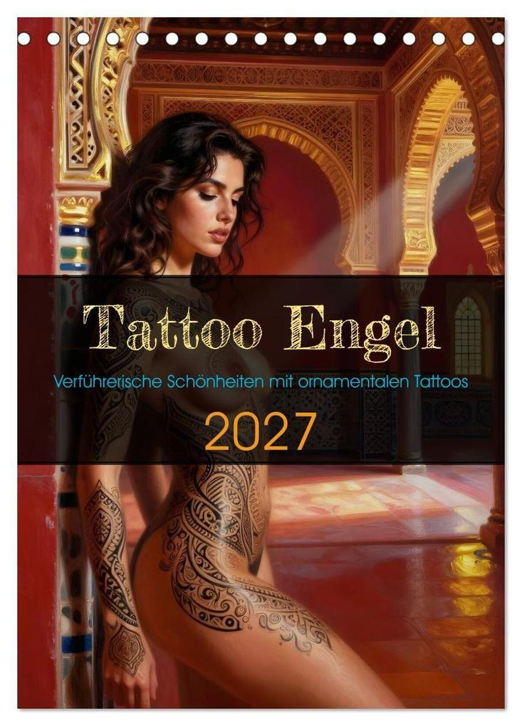 Tattoo Engel (Tischkalender 2027 DIN A5 hoch) CALVENDO Monatskalender