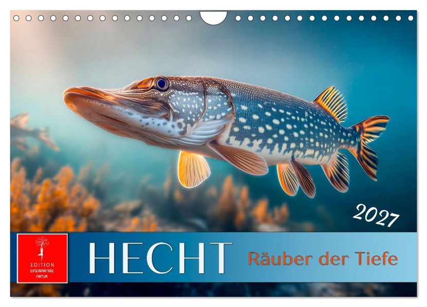 Hecht - Jäger der Tiefe (Wandkalender 2027 DIN A4 quer) CALVENDO Monatskalender