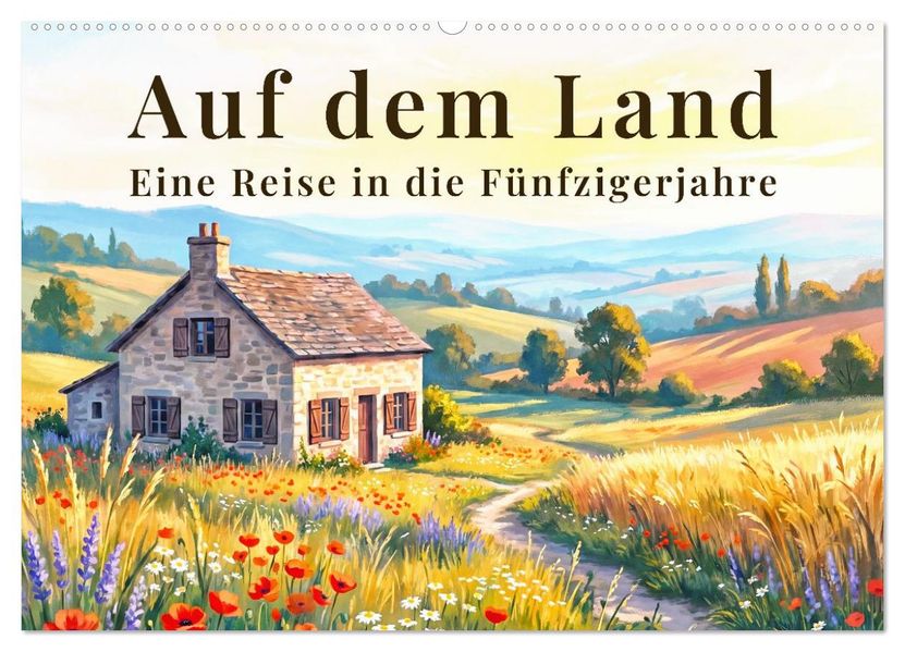 Auf dem Land - Eine Reise in die Fünfzigerjahre (Wandkalender 2027 DIN A2 quer) CALVENDO Monatskalender