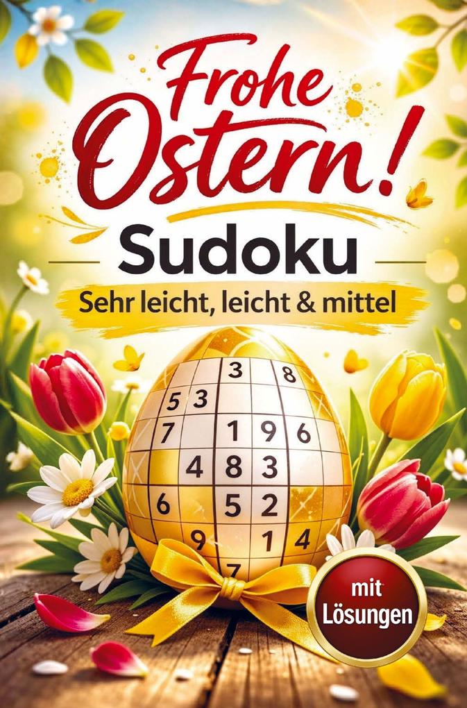 Frohe Ostern! Sudoku in 3 Stufen: Zum Aufwärmen leicht & mittel - mit Lösungen I Rätselbuch als kleines Ostergeschenk