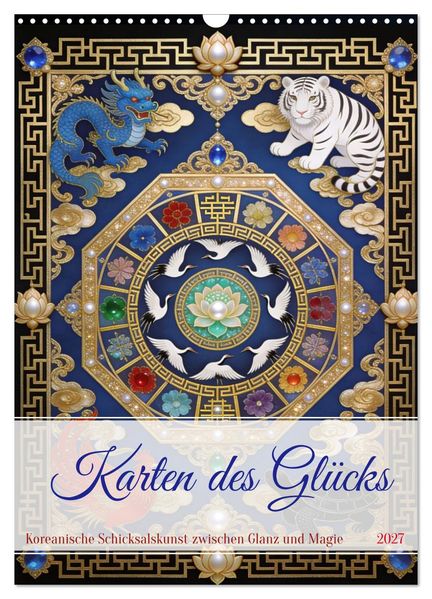 Karten des Glücks (Wandkalender 2027 DIN A3 hoch) CALVENDO Monatskalender