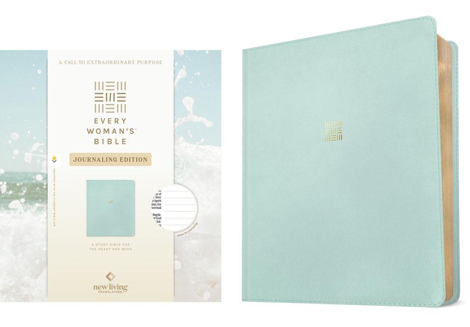 NLT Every Woman''s Bible Journaling Edition Filament Enabled (LeatherLike Seafoam Blue Red Letter)