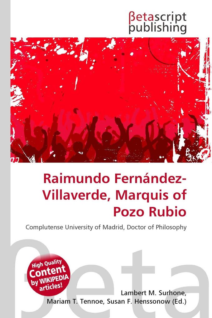 Raimundo Fernández-Villaverde Marquis of Pozo Rubio