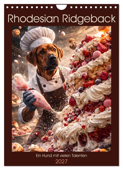 Rhodesian Ridgeback - Ein Hund mit vielen Talenten (Wandkalender 2027 DIN A4 hoch) CALVENDO Monatskalender