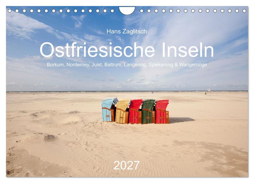 Ostfriesische Inseln (Wandkalender 2027 DIN A4 quer) CALVENDO Monatskalender