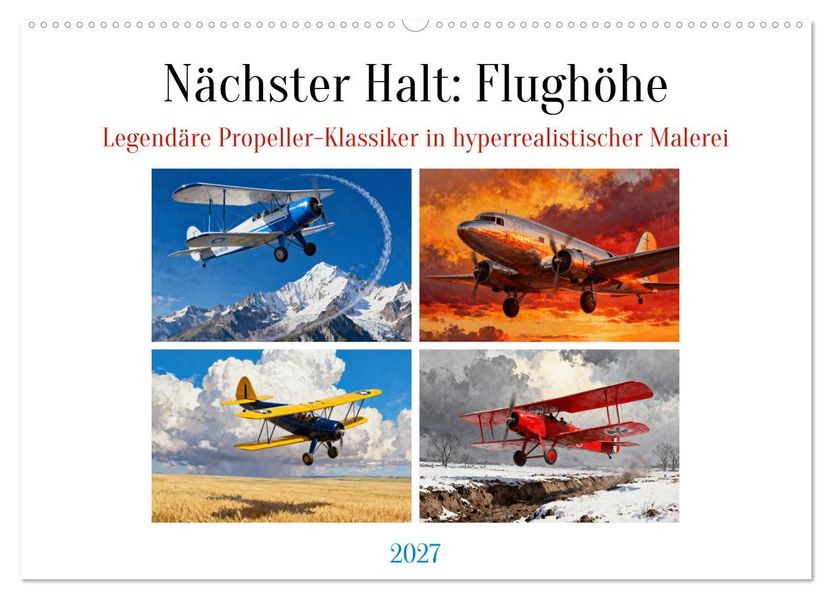 Nächster Halt: Flughöhe (Wandkalender 2027 DIN A2 quer) CALVENDO Monatskalender