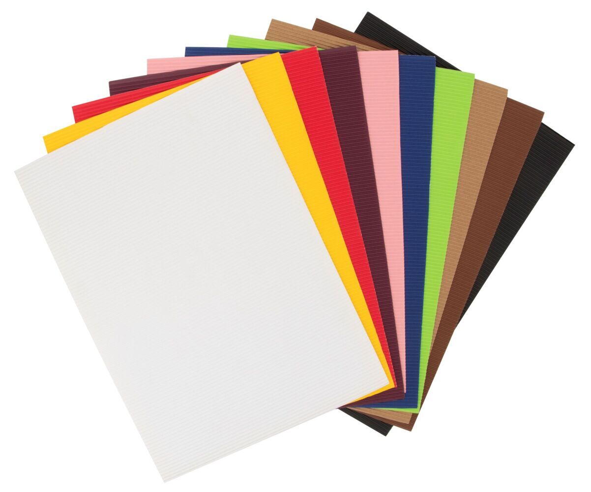 Bastelwellpappe-Block 25 x 35 cm FSC 161g/m² Basic 10 Blatt
