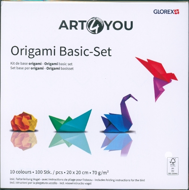 Origami-Papier 20 x 20 cm FSC Basic 10 Farben 100 Blatt 70g/m²