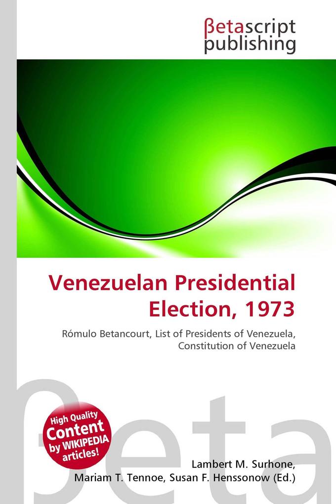 Venezuelan Presidential Election 1973