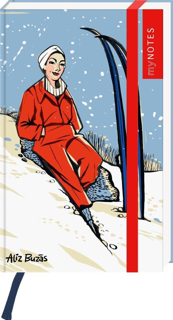 myNOTES Papeterie: Notizbuch A6 Österreich - Schneeglück & Ski-Momente