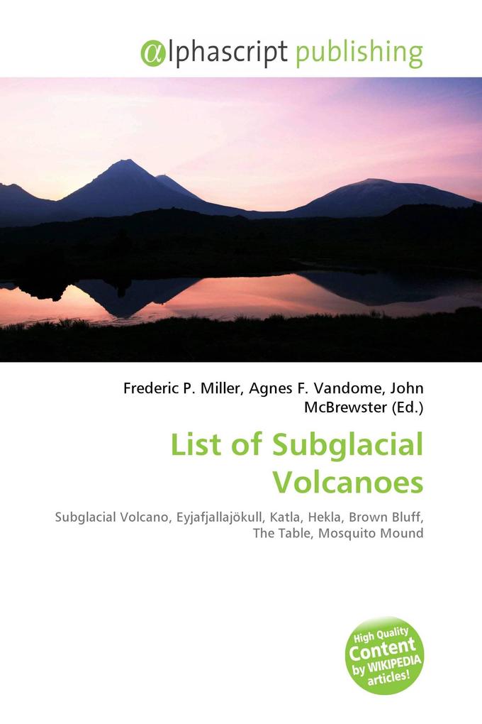 List of Subglacial Volcanoes