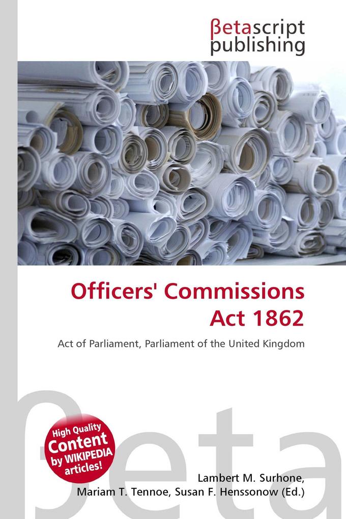 Officers' Commissions Act 1862