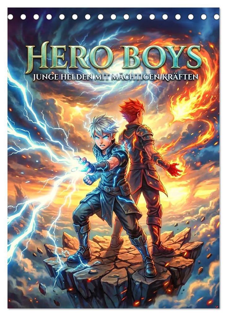 Hero Boys - Junge Helden mit mächtigen Kräften (Tischkalender 2027 DIN A5 hoch) CALVENDO Monatskalender