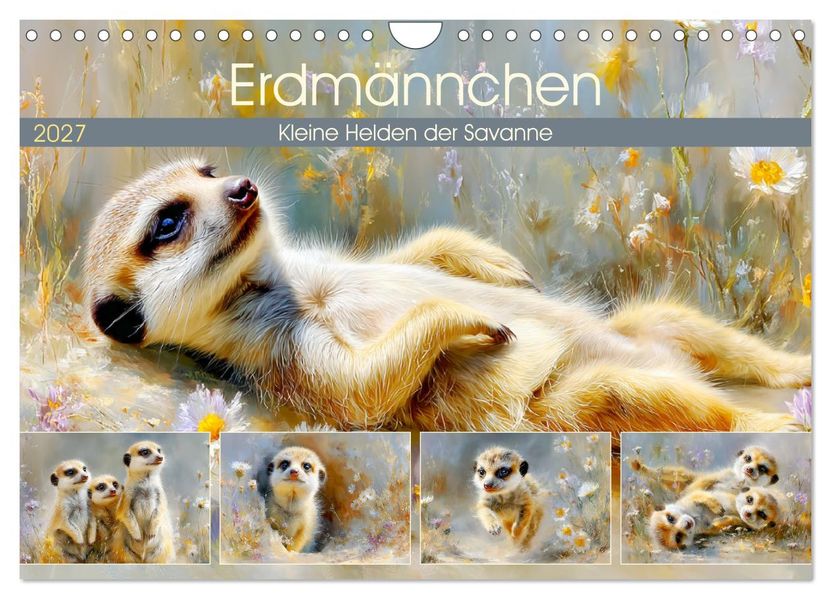 Erdmännchen. Kleine Helden der Savanne (Wandkalender 2027 DIN A4 quer) CALVENDO Monatskalender