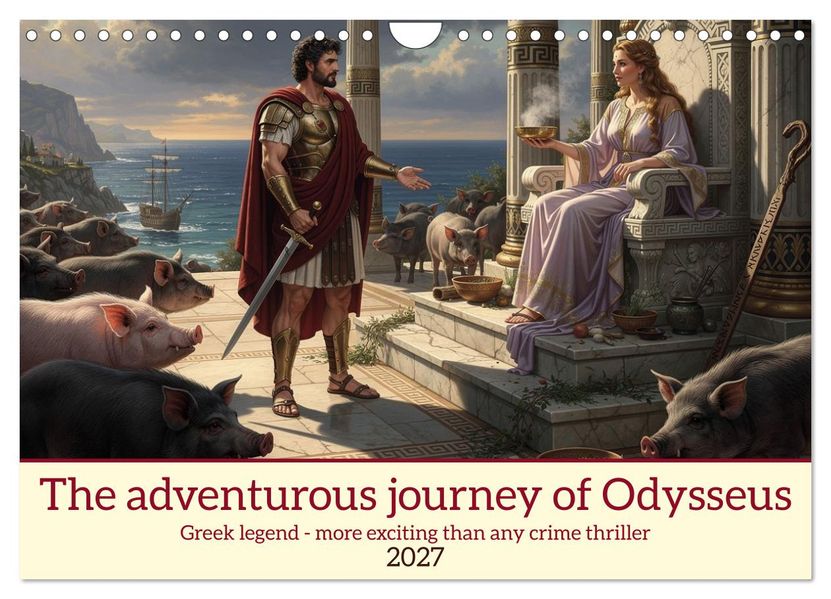 The adventurous journey of Odysseus (Wall Calendar 2027 DIN A4 landscape) CALVENDO 12 Month Wall Calendar