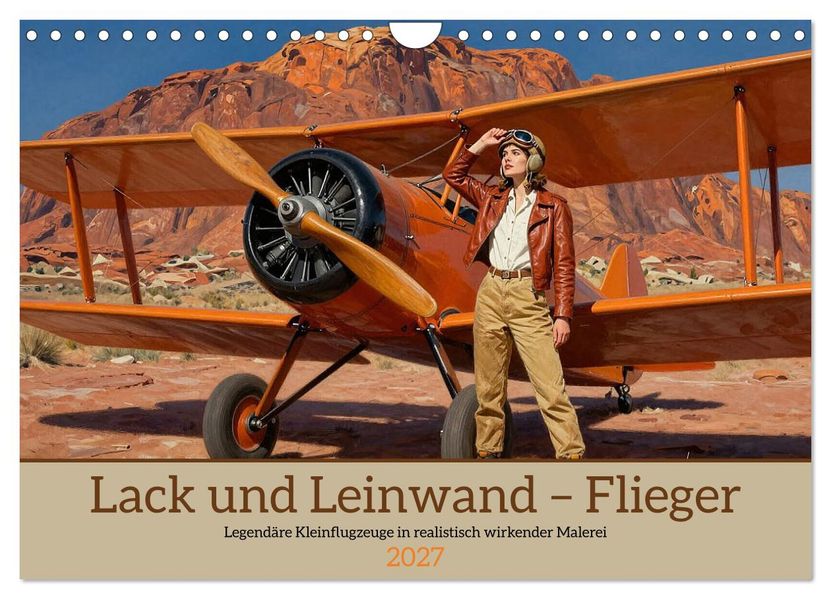 Lack und Leinwand - Flieger (Wandkalender 2027 DIN A4 quer) CALVENDO Monatskalender