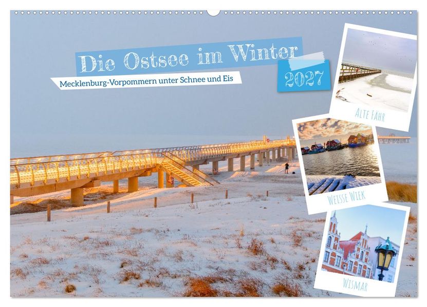 Die Ostsee im Winter (Wandkalender 2027 DIN A2 quer) CALVENDO Monatskalender