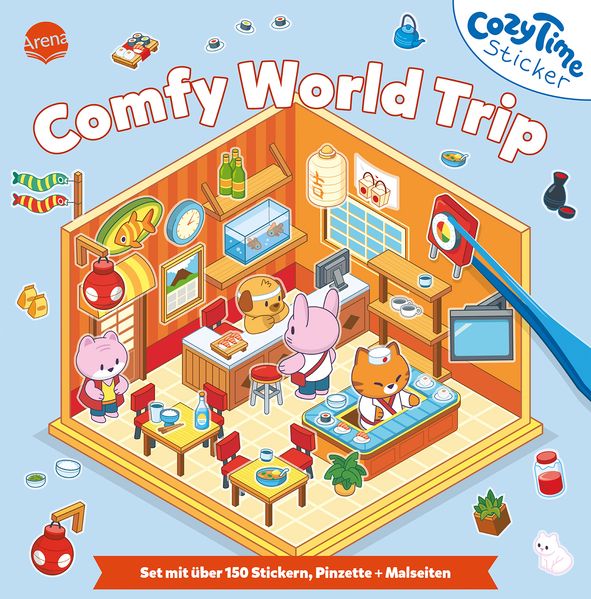 Cozy Time Sticker. Comfy World Trip