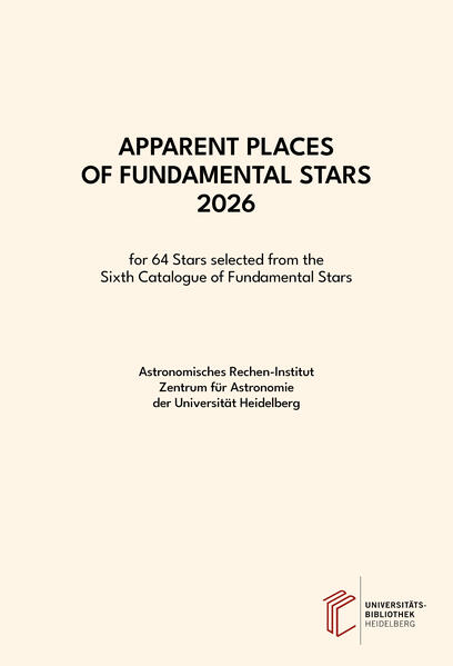 Apparent Places of Fundamental Stars ... / Apparent Places of Fundamental Stars 2026
