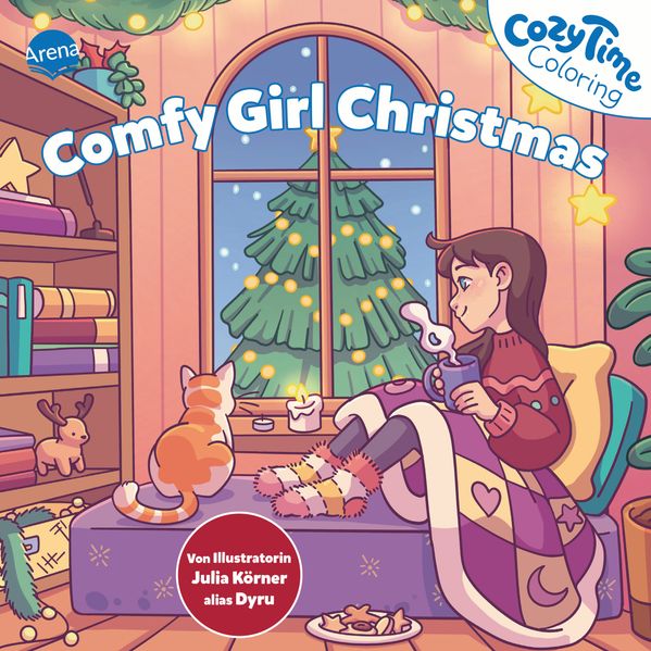 Cozy Time Coloring. Comfy Girl Christmas