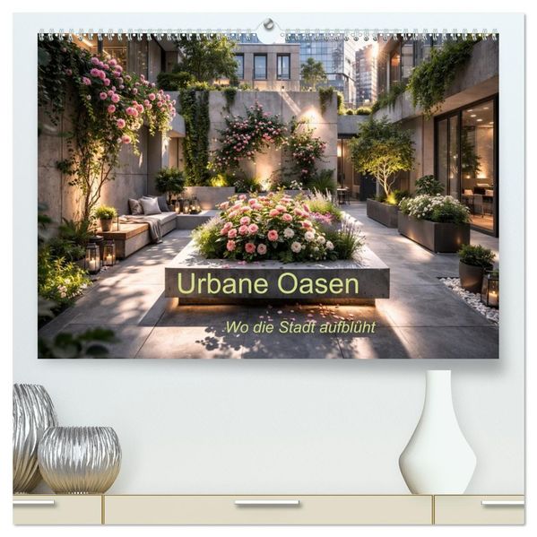 Urbane Oasen - Wo die Stadt aufbluht (hochwertiger Premium Wandkalender 2027 DIN A2 quer) Kunstdruck in Hochglanz